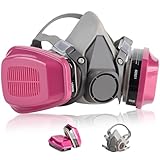 sykua Halbgesichts Atemschutzmaske mit 60921 Filter, Gasmaske für Sprühfarbe, chemisches Harz, Staubmaske zum Schleifen, Feinstaub, Bauarbeiten, Schweißen, Schneiden, Labor, Landwirtschaft, Industrie