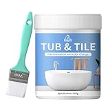 Generisch Fliesenfarbe Badezimmer, Wasserbasiertes Schnell Trocknendes Fliesenlack, Glänzende Weiße Bad Emaillefarbe, Für Badewannen, Waschbecken, Arbeitsplatten, 500g