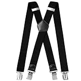 INYEEXUP Hosenträger Herren Extra Stark mit Sehr Starken 4 Metall Clip, Hosenträger Herren Breit Lang X Form, Elastisch und Längenverstellbar, Sehr Gut Geeignet für Große oder Schwere Menschen