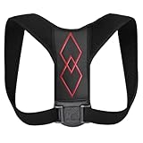 Anneome Haltungskorrektor Sitzhaltung Unterstützung Verstellbarer Haltungstrainer aus Nylon und PU Leder Dünner Rückenstützgürtel für Erwachsene und Unsichtbar für Büro und Alltag