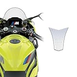 Stompgrip Motorrad Tankschutz universal | Tankaufkleber Waffle Chevron| Tankpad 117 mm x 218 mm transparent