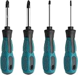 4-Teiliges Schraubendreher-Set mit Magnetischem Multifunktions-Handwerkzeug für Optimale Kraftübertragung | 4 Kreuzschlitz-Profil 3mm 4mm 5mm 6mm