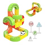 Elektrischer Zug Set für Kinder,Große Magnetische Bauspielzeuge | Schienen Würfel Spielzeug - Für Kinder Mädchen Kindergarten Vorschule Zuhause Spielzimmer Innenbereich Geburtstag