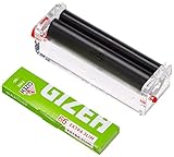 Gizeh 414280024 Duo Roller, Zigarettendrehmaschine Durchmesser 5,3 6,0 mm Länge 69 mm, Gelb