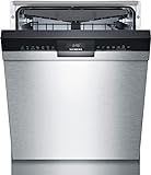 Siemens SN43ES14VE, iQ300 Smarter Geschirrspüler, Unterbau-Spülmaschine mit Besteckschublade, 60 cm, automatische Türöffnung dank autoOpen dry, besonders leise mit iQdrive-Motor, aquaStop, Edelstahl