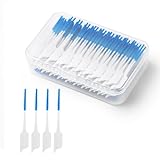 MXTIMWAN 200 Stück Interdentalbürsten, Tragbare Zahnreinigung Zwischenräume, Blau, Wiederverwendbar