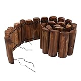 Sosoport 1Stk Massivholzzaun bettumrandung beetkante Holzabsperrung Beetumrandung Garden Fence Gartenplatten im Freien Gitter Beläge Hecke Rasen Landschaftszaun holzzaun Hofzaun Brown