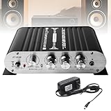 Leikurvo HiFi-Verstärker, 2.1CH Stereo Verstärker, RMS 80Wx2+80W ST-838 Mini Hifi Verstärker Subwoofer Ausgang KlasseD, Bass und Treble Regler, Stereo Verstärker Class D 2.0 Kanal
