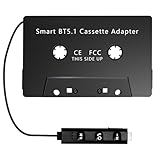 Kassetten Bluetooth 5.1 Adapter für Autoradio KFZ-Kassettenadapter Bluetooth Car Audio Kassette auf AUX Adapter mit Hi-Fi Stereo Freisprechfunktion für Smartphones/MP3-/CD-Player/iPod am Autoradio