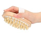 Duschbürste, Massagebürste mit Naturholz, Trockenbürste Körperbürste Cellulite und Lymphdrainage Massagegerät Körperwäscher Duschbürste Haarduschbürste