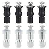 8 Stück WC Deckel Befestigungs, Toilettensitz Befestigungsbolzen, Toilettensitz Befestigung für Toilette Top Montage Scharnier Zubehör