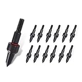 ELONG OUTDOOR 12 Stück Bogenschießen Pfeilspitzen Projektilspitzen Edelstahl Ziel Pfeil Tipps Jagdspitzen 100 Grains Broadheads für Pfeil und Bogen