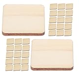 DIYEAH 100st Quadratische Holzspäne Tafelaufsätze Aus Holz Für Tische Holzquadrate Quadratische Diy Holzbrett Unlackiertes Holz Holzausschnitte Holzplatte Holzbretter Beige