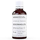 wesentlich. Zedernholzöl - ätherisches Öl - 100% naturrein (Glasflasche) - u.a. für Duftlampe und Diffuser (50ml)