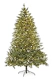 MUIR Weihnachtsbaum aus PE mit 1679 Zweigen, 150 cm, 500 integrierte Mikro-LEDs, grün