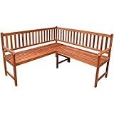 Garteneckbank aus massivem Akazienholz, 150 cm, Outdoor-Möbel