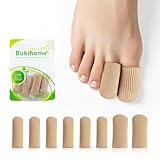 Bukihome 8 PCS-Zehenschutz, Silikon-Zehenkappen mit geschlossener Zehenoberfläche, Schutz gegen Schmerzen bei Hühneraugen(2 Stück groß + 6 Stück mittelgroß) [Upgrade]