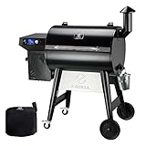 Z GRILLS Holzpelletgrill & Smoker, 8-in-1-BBQ-Grill mit digitaler Steuerung, 694 Quadratzoll Kochbereich zum Grillen im Freien, Räuchern, Backen und Braten (ZPG-7002C), Black