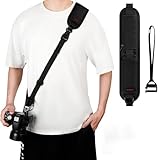LETREEN Kameragurt, Camera Strap Schnellverschluß mit Schrauben und 2 Tasche, Verstellbarer Kamera Schultergurt Tragegurt für DSLR Kamera