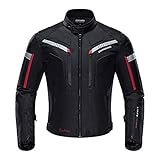 Zyxformis Motorradjacke Herren Motorradjacke wasserdicht winddicht mit Protektoren Jacke für den Sommer Winter