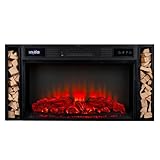 Klarstein Elektrokamin, Elektro Heizungen für Wohnzimmer & Innenräume, Elektrischer Kamin mit LED Flammen, Kamin zur Wandmontage, Heizlüfter mit Timer, Automatische Temperaturregelung, Heizung 1900W