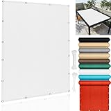 Weißes Sonnensegel, 220 x 700 cm, langlebig, wetterbeständig, 98 % UV-Block, perfekt für Veranda, Garten, Outdoor, Garten, Sonnensegel, Markise, Vordach