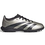 adidas Unisex League Turf Fußballschuhe Kinder Fußballschuhe, Platin Metallic Aurora Black Turbo, 19.5 cm