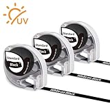 Phomemo P12/P12 Pro/LT12 Etikettenband Kompatible für Dymo Etikettenband 12mm x 4m, Thermotransfer-Etiketten Weiß auf Schwarz Q5-335 Haltbar Hitzebeständig Kompatibel mit Dymo LetraTag LT-100H