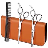 Friseurscheren Set Haarschere Ausdünnen und gleichmäßigen Effilierschere