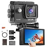 SJCAM SJ4000 unterwasserkamera Action Cam 4K30fps WiFi Kamera,40MP Ultra HD 170°FOV mit EIS Bildstabilisierung, 30m/98ft Wasserdicht Kamera mit 2 Akkus, 32G SD Karte und Helmhalterung Zubehör Kits