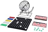 Engelhart - 360565 - Bingo/Lotto-Spiel, 90 Kugeln mit Metallmischer, Durchmesser: 13,5 cm, Lieferumfang: Zähler aus Kunststoff, Spielregeln, Wiederverwendbare Karten, 150 Chips