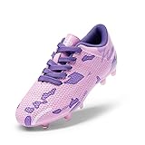 DREAM PAIRS Fußballschuhe Leichtathletikschuhe Kinder Jungen Mädchen verschleißfeste atmungsaktive Sportschuhe Leichtathletik Sport Laufschuhe Langen Spikes,Size 35,Pink/Lila,SDSO2301K