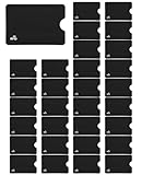 Ruonfash 30 Stück RFID Blocker Kartenhülle, NFC Schutzhülle Karte, Kreditkartenhülle für Damen Herren, 9 cm x 6 cm (Schwarz)