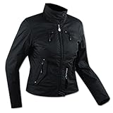 A-Pro Damen Textil Wasserdicht CE Ruestung Thermofutter Jacke Motorrad Schwarz L