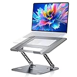 TECKNET Laptop Ständer Höhenverstellbarer, Ergonomischer Faltbarer Tragbarer Belüfteter Laptop Halterung,Laptop Stand Kompatibel mit Allen 11 bis 17,3 Zoll für Notebooks,MacBook und Tablets (Grau)