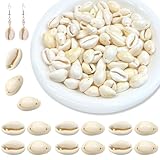 SUPGOD 100 Muschelperlen Natürlichen Muschel Perlen Zum Auffädeln Muscheln Zum Basteln mit Loch für DIY Dekoration, Beach Theme Party, Aquarium, Vase Füllstoff