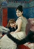 RZHRHJES Ölgemälde Wandbilder Abstrakte Leinwand Kunst Wandkunst Bild Druck Irene Von Keller Mit Sohn Balthasar Albert Von Keller Kunst Leinwand Poster für Wanddekoration 60x90cm