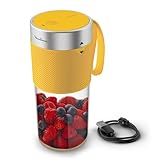 Moulinex Lightmix LM1C0210 Tragbarer Standmixer, 300 ml, leistungsstark, wiederaufladbar, Gelb