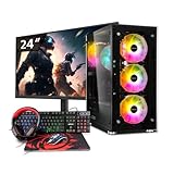 Memory PC Gamer-PC, Ryzen 3 3200G 4X 3.60GHz, 16 GB DDR4, 1000 GB SSD M.2, Win 11 Pro 64bit + 24 Zoll + Ultron Hawk Gaming Kit 4in1 Set