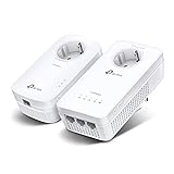 TP-Link WLAN Powerline Adapter Set TL-WPA8631P KIT(Dualband 1200Mbit/s, AV1300 , Steckdose, Wifi Clone, MU-MIMO, 4 Gigabit Ports, Plug&Play, ideal für HD-Streaming, App Kontrolle)weiß