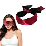 Augenbinde Sex-Spielzeug für Paare, 1 STÜCKE Augenmaske, Augenbinde Fetisch Sex Spielzeug, Schöne Erotik Augenmaske Sex Geschenk, aus Satin, Blindfold Maske zum Fesseln, Schwarz & Rot