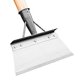 Multifunktionale Reinigungsschaufel, Gartenschaufel Groß Flache Schaufel Garten aus Manganstahl Stoßscharre für Unkraut Entfernen und Moos, Gartengeräte zum Schneeschaufeln Enteisen