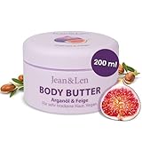 Jean & Len Verwöhnende Body Butter Arganöl & Feige, pH-hautideal, mit verwöhnendem Feigen-Duft, Körperbutter, ohne Parabene & Silikone, 200 ml (verpackung kann variieren)