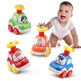 AmyBenton Baby Auto Spielzeug ab 1 Jahre Junge - Spielzeugautos ab 2 Jahren - 4pcs Press & Go Spielzeugauto Geschenke für Jungen 1 2 Jahre