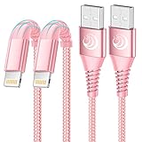 Aioneus iPhone Ladekabel, Lightning Kabel [2Pack 2M] MFi Zertifiziert iPhone Kabel Nylon Fast USB Ladekabel für iPhone 14/14 Pro Max/13/13 Pro/12/12 mini/11/XS/XS Max/XR/X/8/8 Plus/7/7/6s/6/5s/SE
