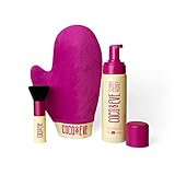 Coco & Eve Sunny Honey Bali Bronzing Bundle (Mittel). All Natural Sunless Tanning Mousse. Instant Self Tanning Lotion mit Bronzer, Mitt Applicator und Kabuki Brush.