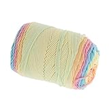 STOBOK 1 Rolle 5 Stränge Regenbogenbaumwolle Perlen Wickler Haken Bausatz Baumwollkordel Makramee-Seil DIY Bastelseil Baumwollseil Selbstgemachtes Kabel DIY Seil 45% Baumwolle