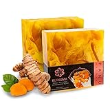 Panu Seifen Kurkuma - Vegane Duschseife für alle Hauttypen - Naturseife als festes Duschgel und festes Shampoo - Premium Soap Bar - Natürlicher Duschbrocken als festes Duschgel