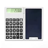 Qussedser Taschenrechner mit Schreibtafel, 12-Stelliges LCD-Display, Tischrechner, Tragbarer Taschenrechner für Büro, Schule und Zuhause A