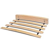 WOODRAM Rollrost 80x200 cm für Bett - Hochwertiger Rolllattenrost 17 Gebogene Birkenholzlatten mit Band verbunden.Lattenroste holzlatten Klappbar Bestimmt für Feder- sowie Schaummatratzen. (80x200)